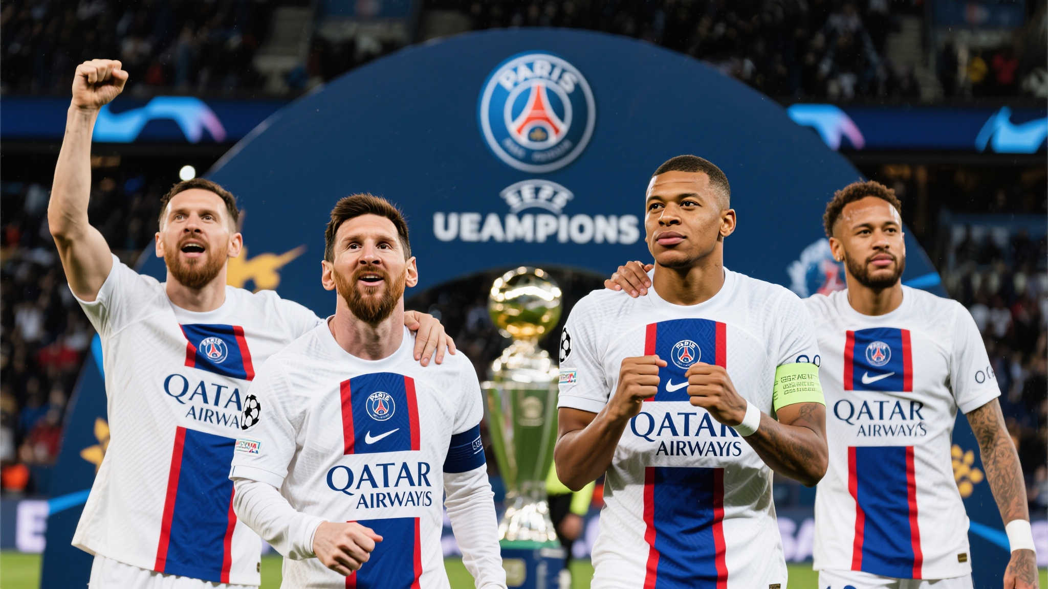 巅峰荣耀:欧冠成为巴黎俱乐部第十座冠军里程碑 历史数据显示,截至2023年之前,巴黎男足始终没能